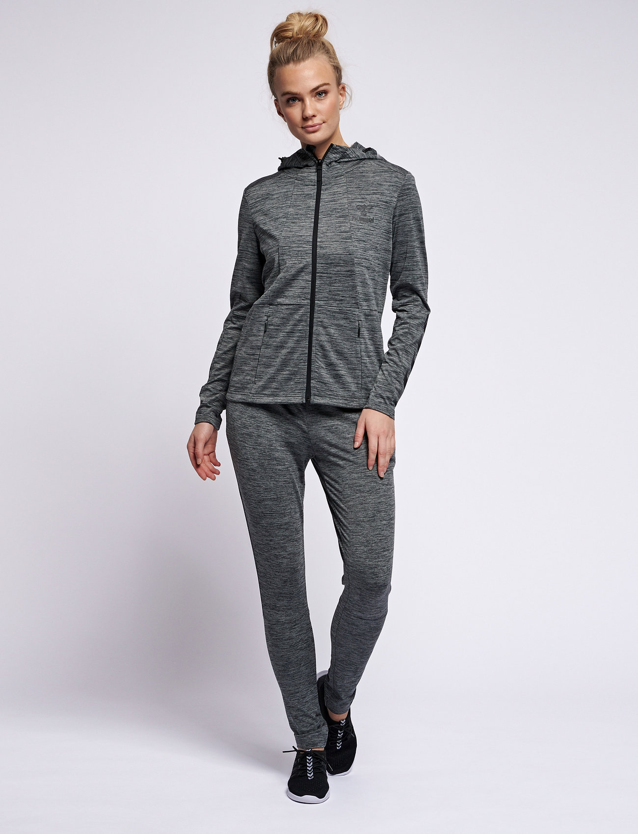 Hummel - hmlSELBY TAPERED PANTS - dark grey melange - 3