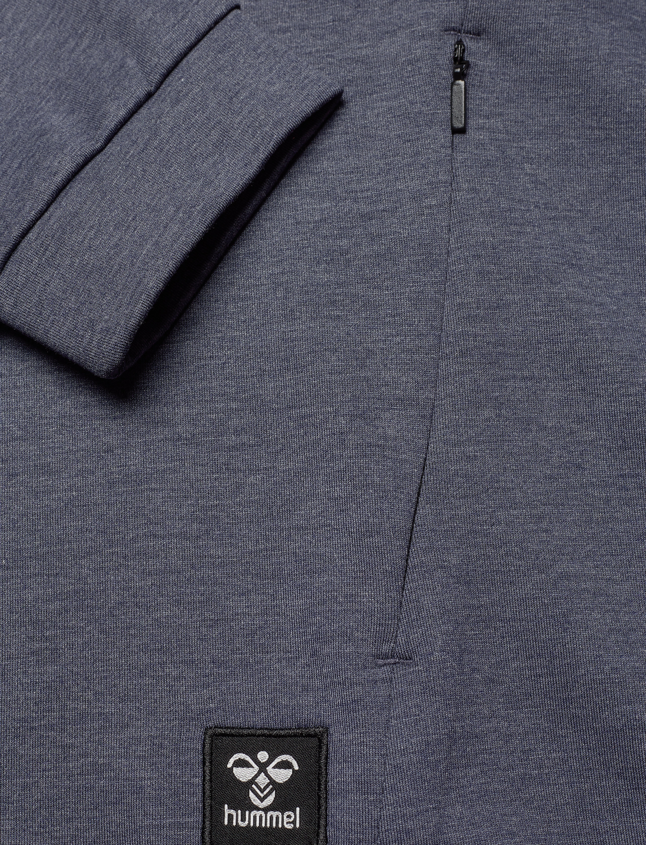 Hummel - hmlTROPPER ZIP HOODIE - black iris melange - 5