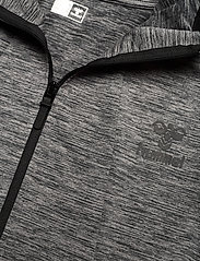 Hummel - hmlASTON ZIP HOODIE - kapuutsiga dressipluusid - dark grey melange - 6
