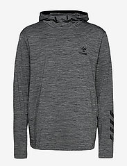 hmlASTON HOODIE - DARK GREY MELANGE