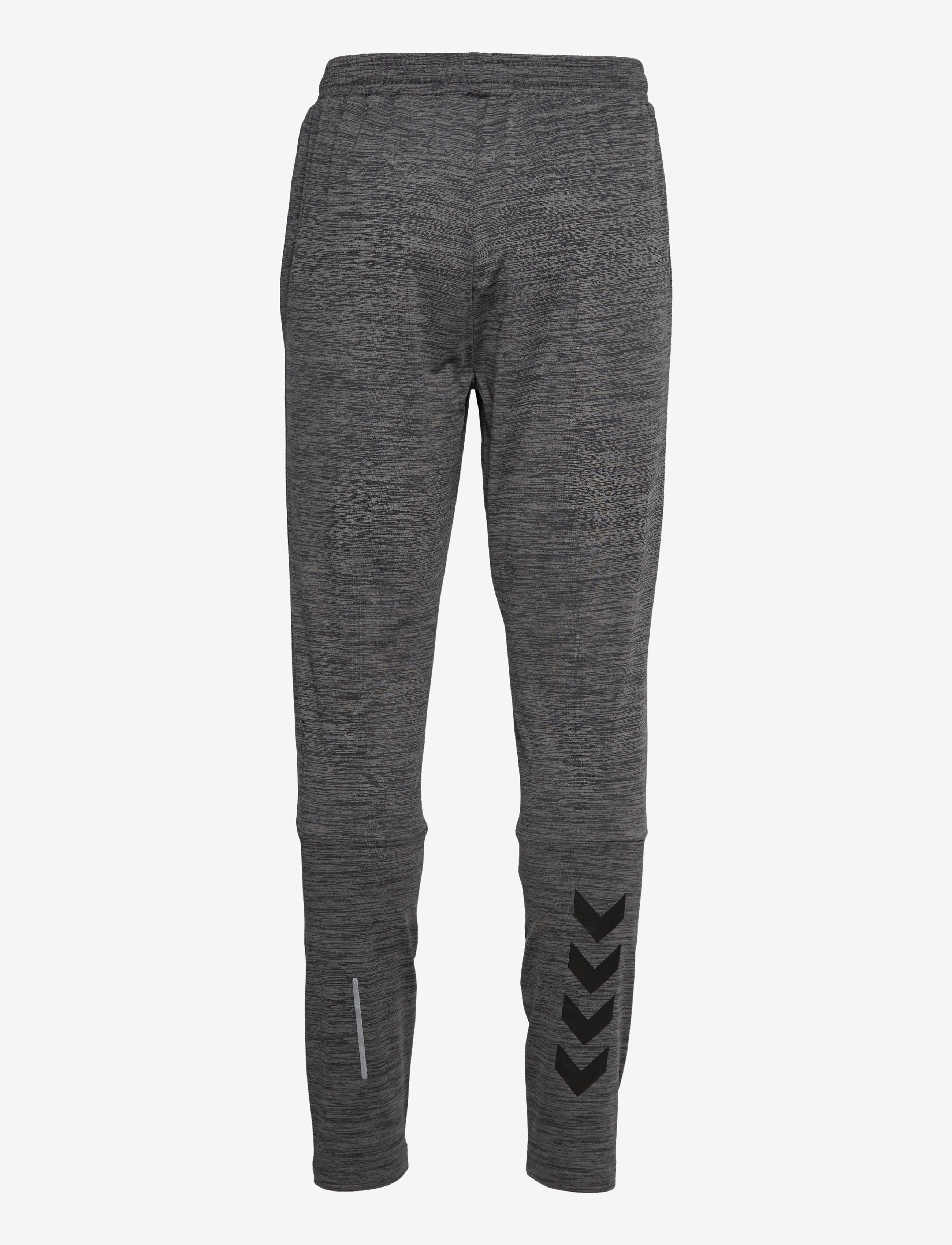 Hummel - hmlASTON TAPERED PANTS - dark grey melange - 2