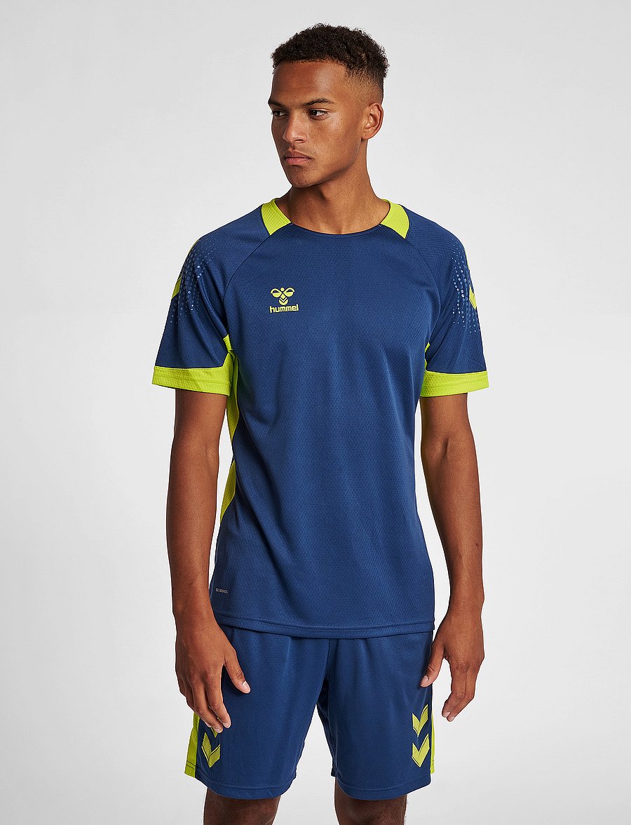 Hummel - hmlLEAD S/S POLY JERSEY - t-särgid - dark denim - 0