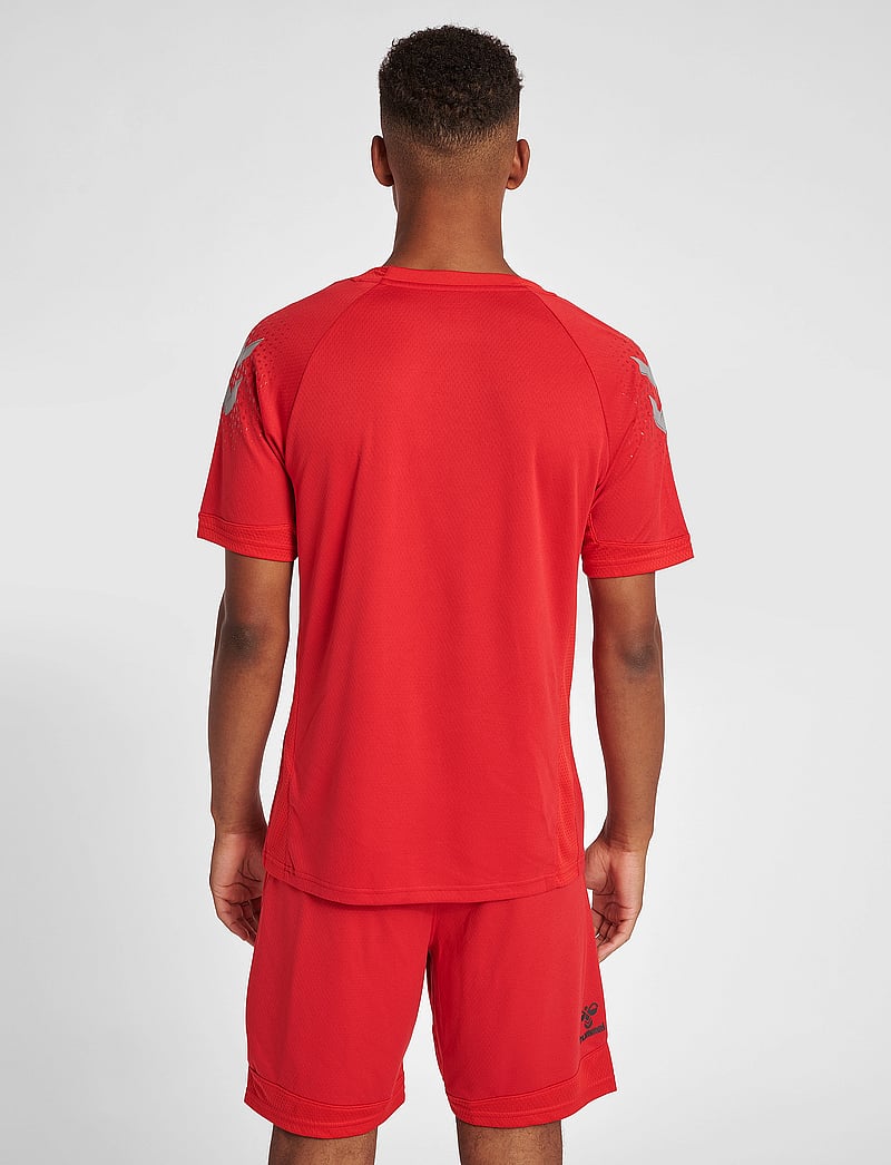 Hummel - hmlLEAD S/S POLY JERSEY - t-shirts - true red - 3