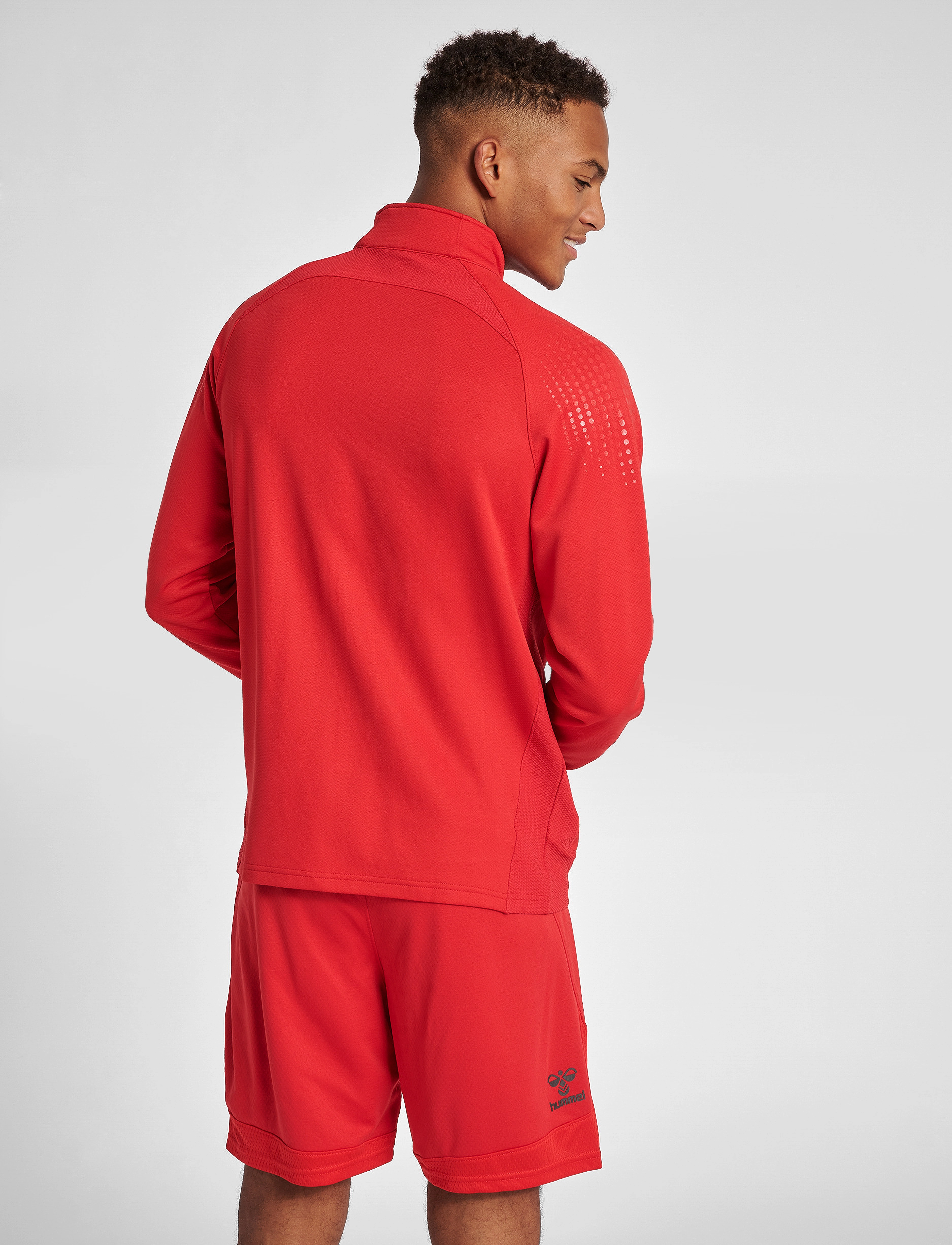 Hummel - hmlLEAD POLY ZIP JACKET - träningsjackor - true red - 4