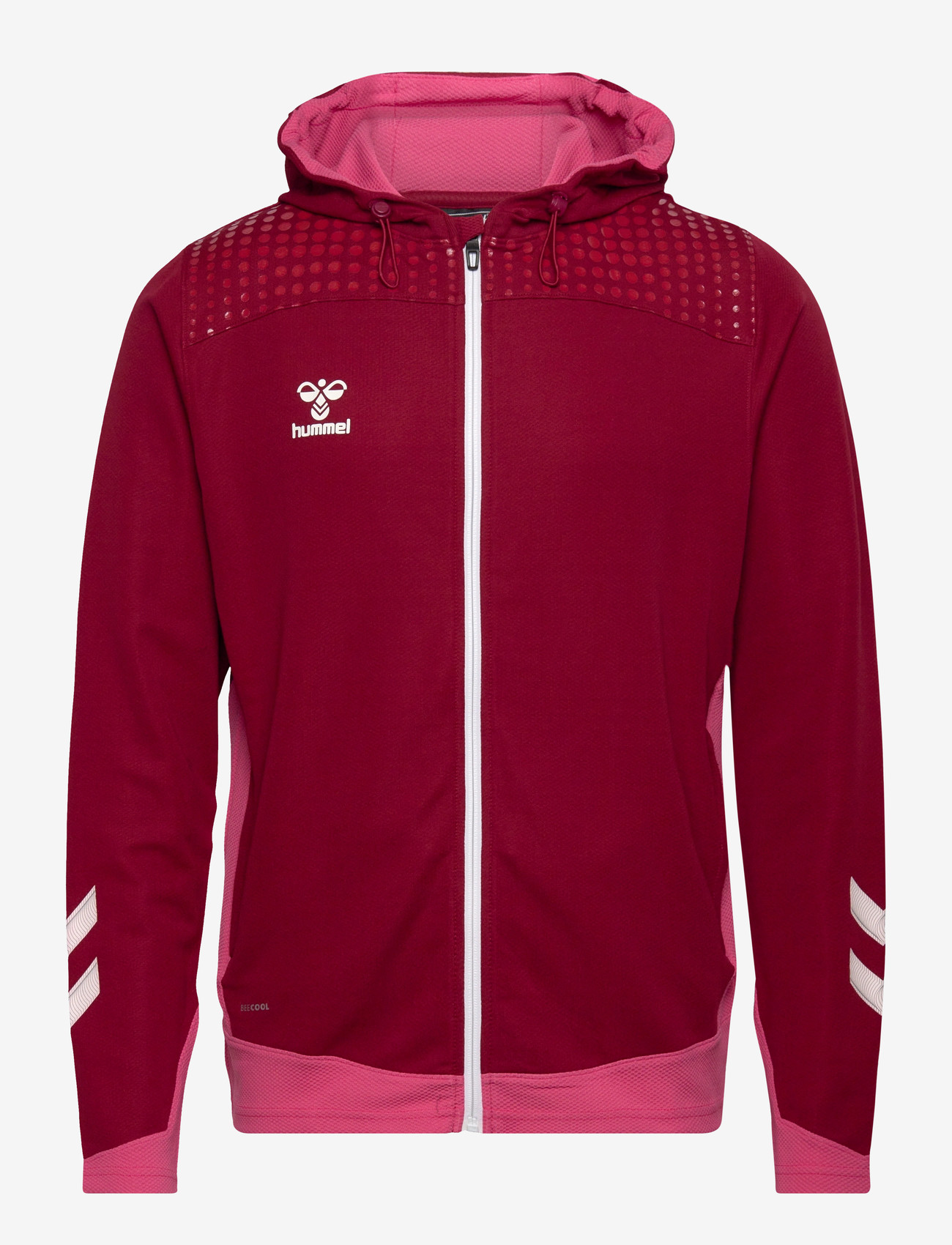 Hummel - hmlLEAD ZIP POLY HOODIE - overdele - biking red - 0
