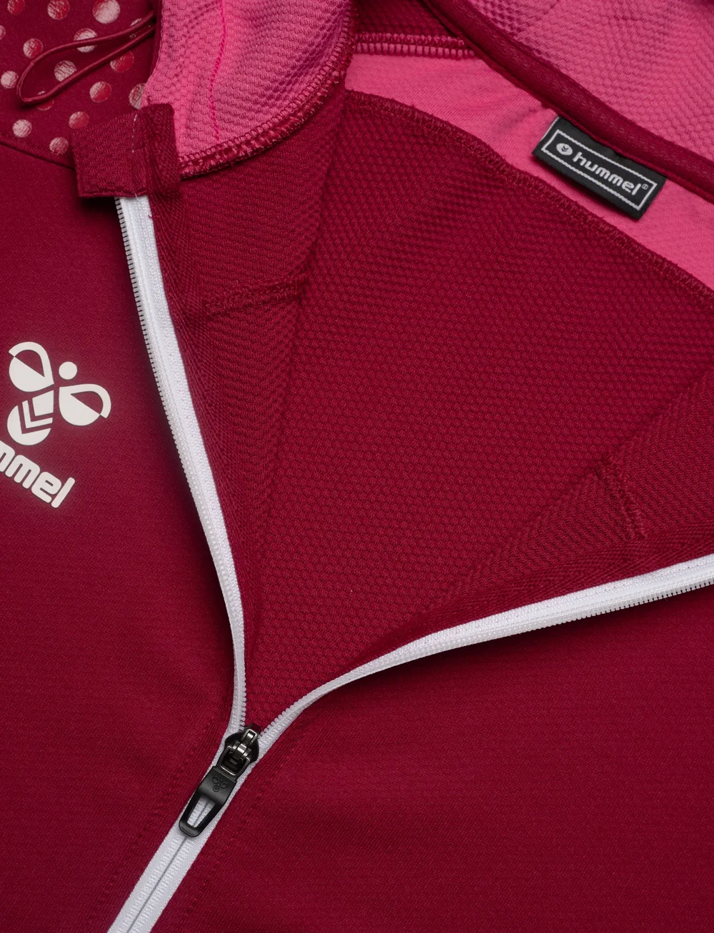 Hummel - hmlLEAD ZIP POLY HOODIE - oberteile - biking red - 2