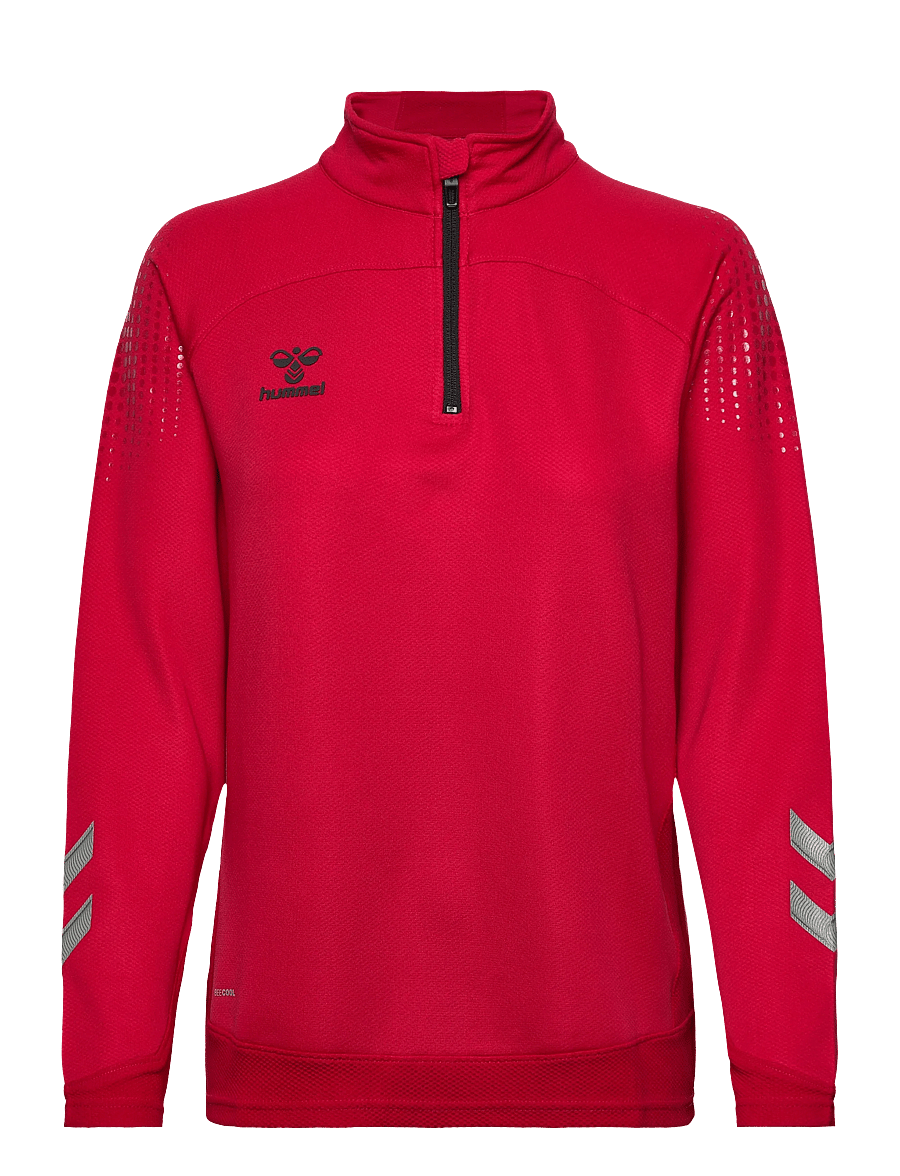 Hummel - hmlLEAD WOMEN HALF ZIP - sweatshirts - true red - 0