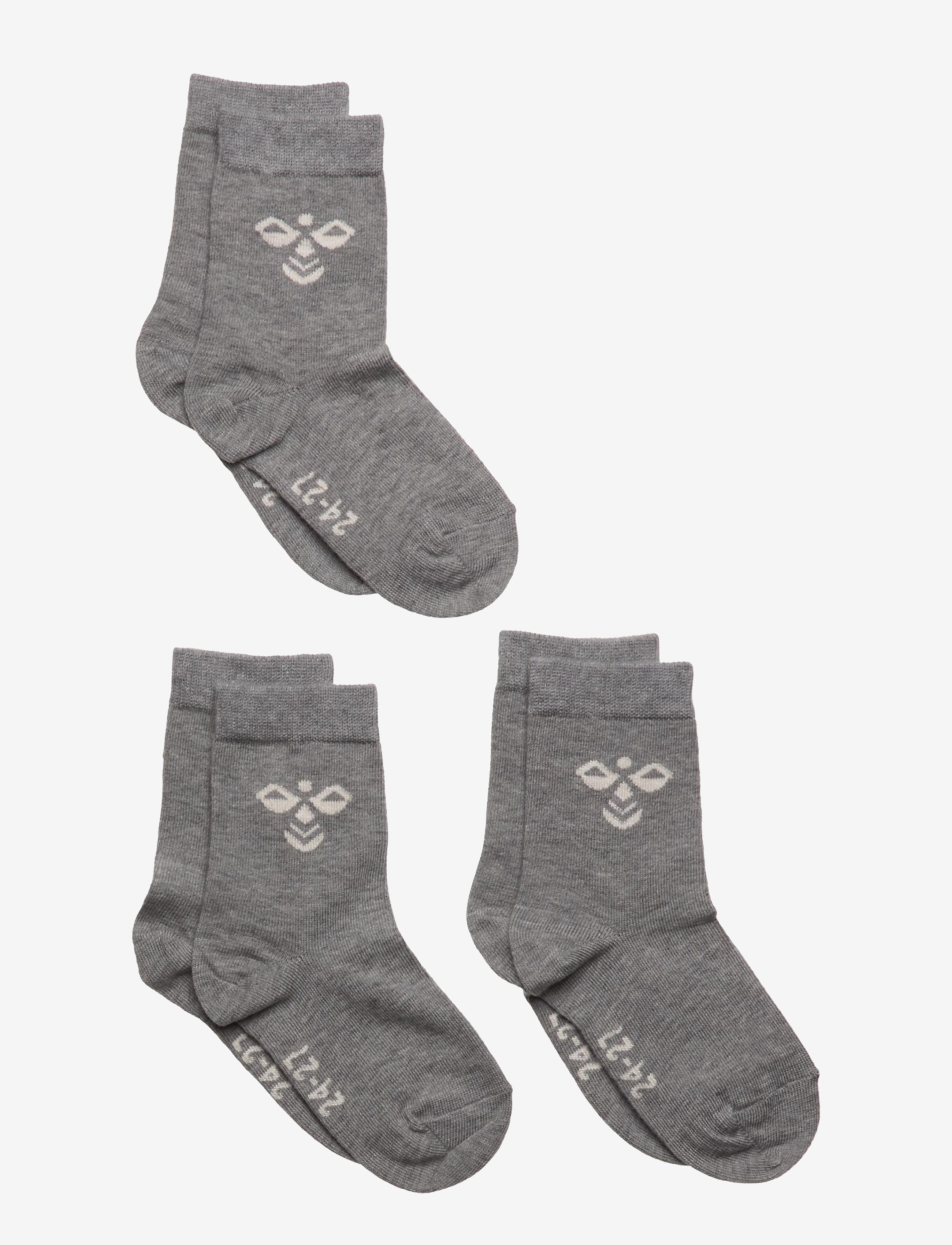 Hummel SUTTON 3-PACK SOCK - Hummel - GREY MELANGE / grey