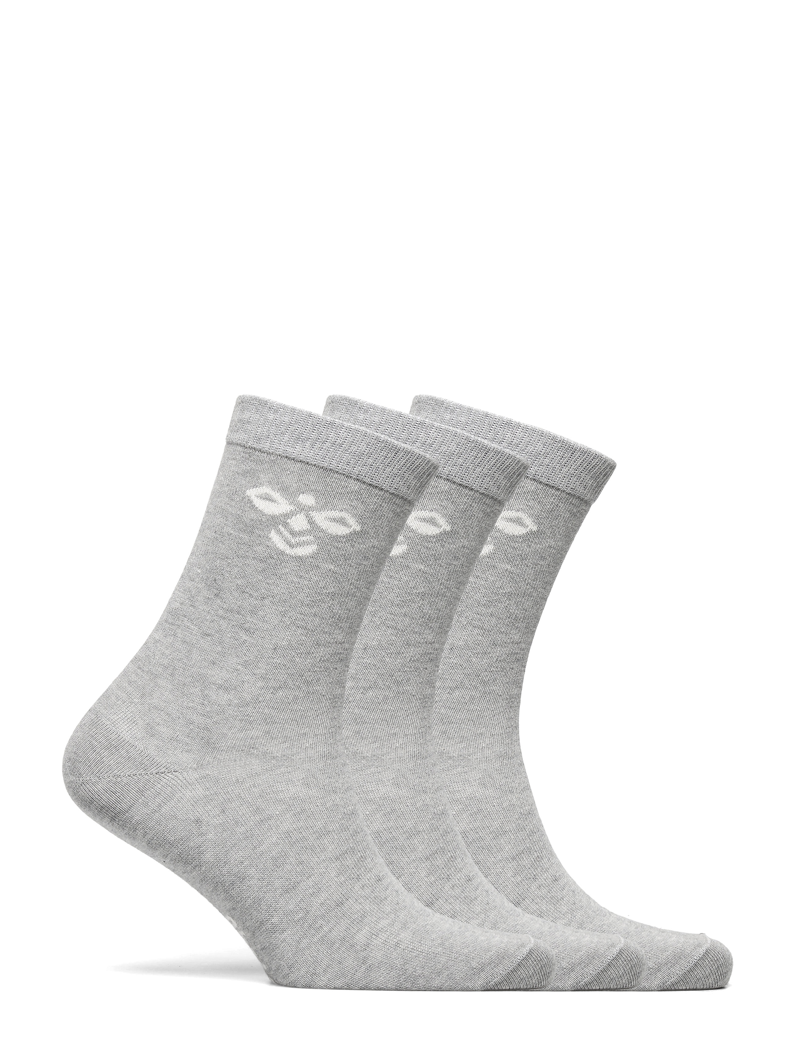 Hummel - SUTTON 3-PACK SOCK - socken & strumpfhosen - grey melange - 1