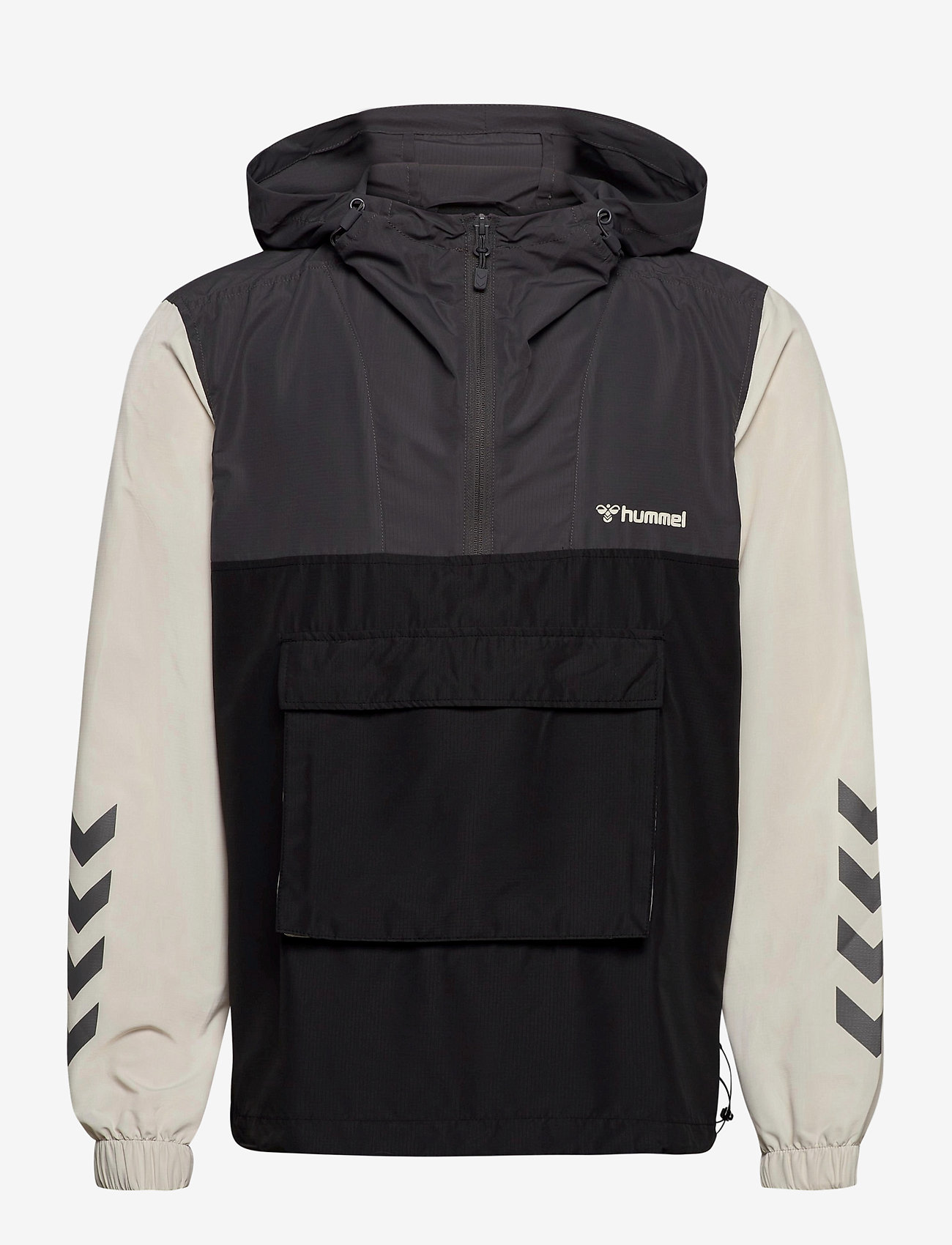 hmlAKELLO LOOSE HALF ZIP JACKET - BLACK