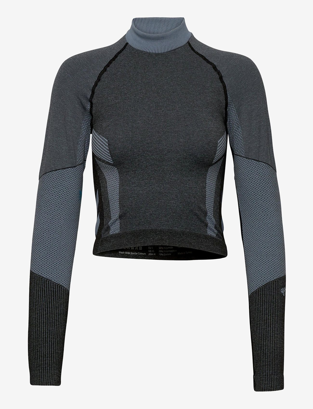Hummel - hmlSKY SEAMLESS CROPPED T-SHIRT L/S - black/faded denim - 0