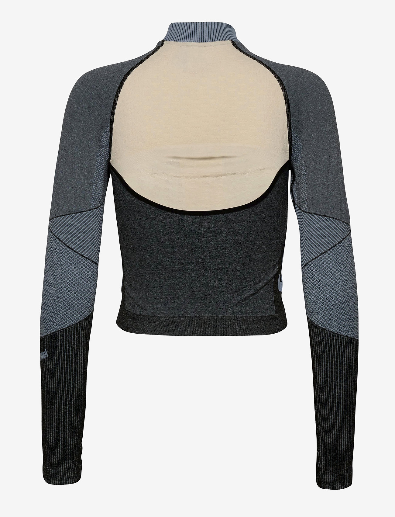 Hummel - hmlSKY SEAMLESS CROPPED T-SHIRT L/S - black/faded denim - 1