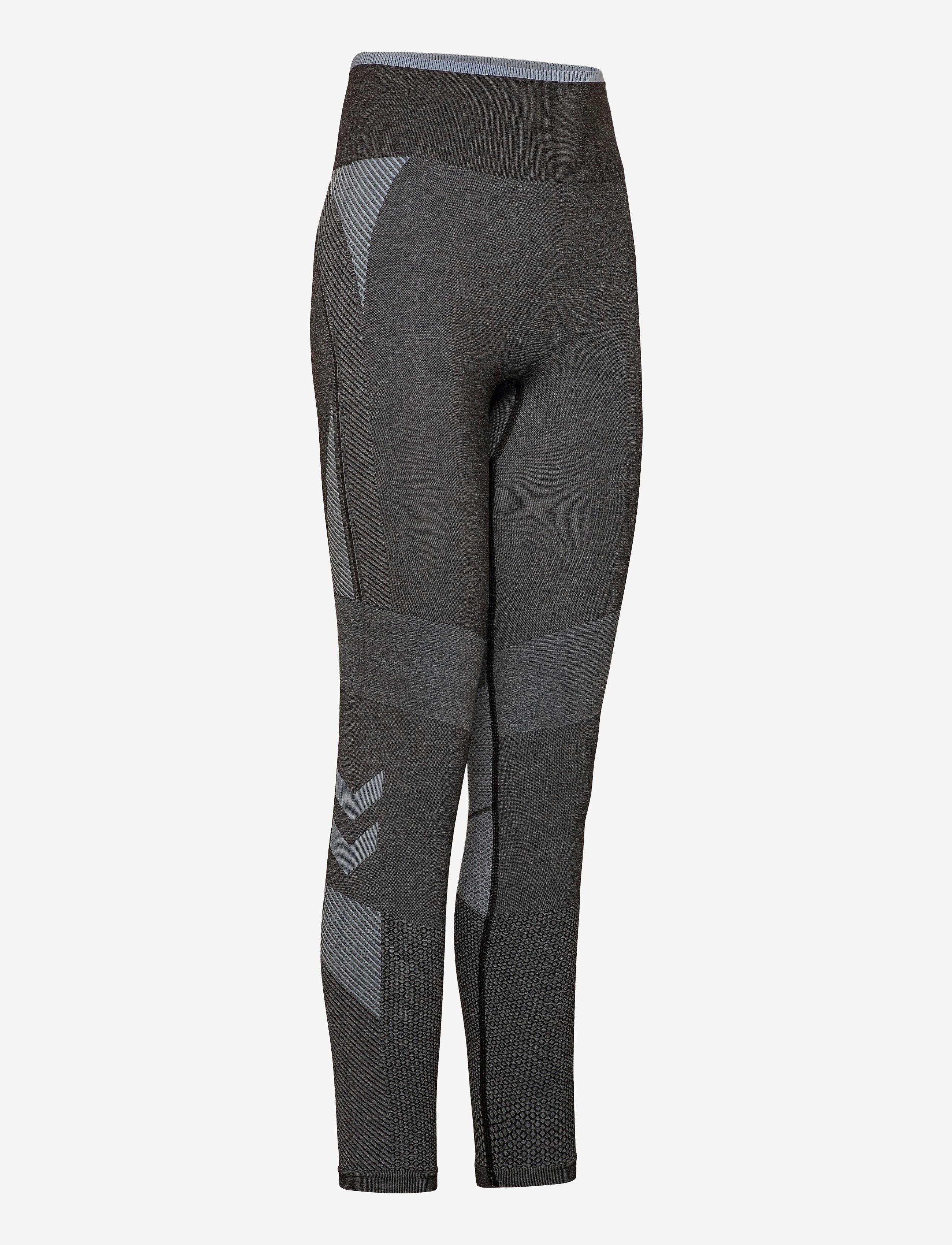Hummel - hmlSKY HIGH WAIST SEAMLESS TIGHTS - black/faded denim - 3