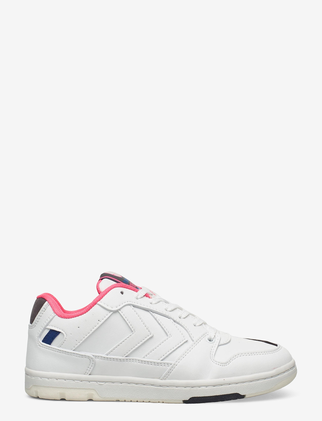 Hummel - POWER PLAY VEGAN ARCHIVE - sportiska stila apavi ar pazeminātu potītes daļu - white/black/pink - 1
