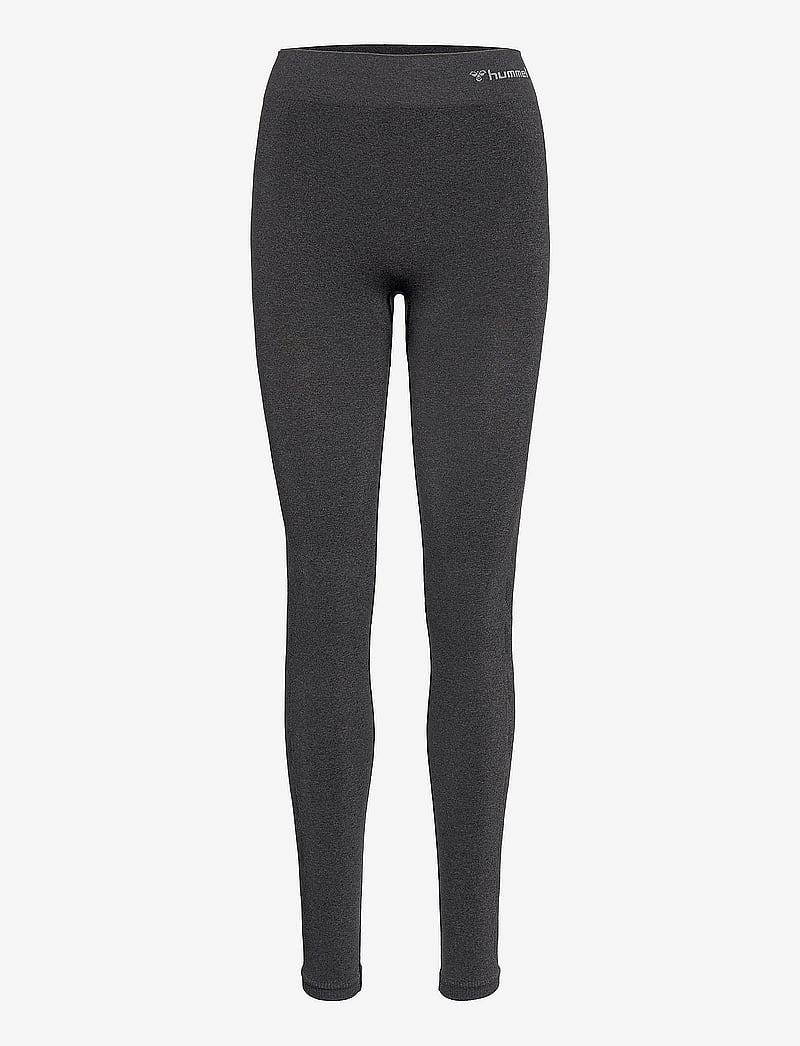 Hummel - hmlCI SEAMLESS MID WAIST TIGHTS - sportinės tamprės - black melange - 1