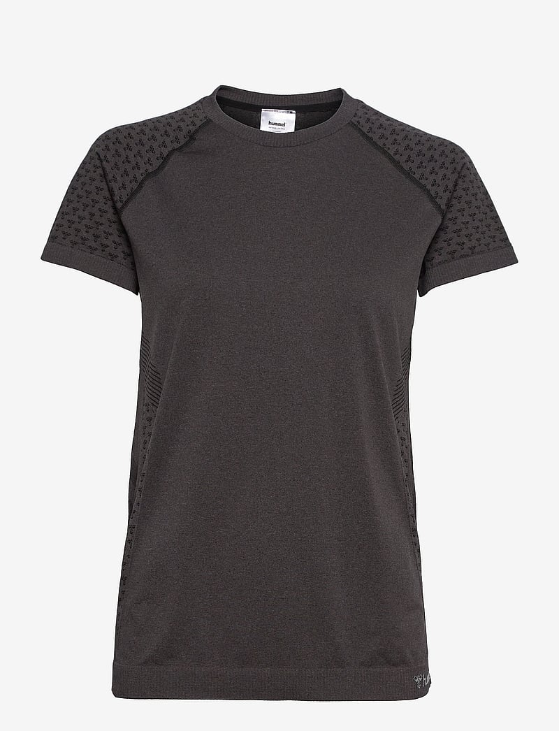 Hummel - hmlCI SEAMLESS T-SHIRT - t-shirts - black melange - 1