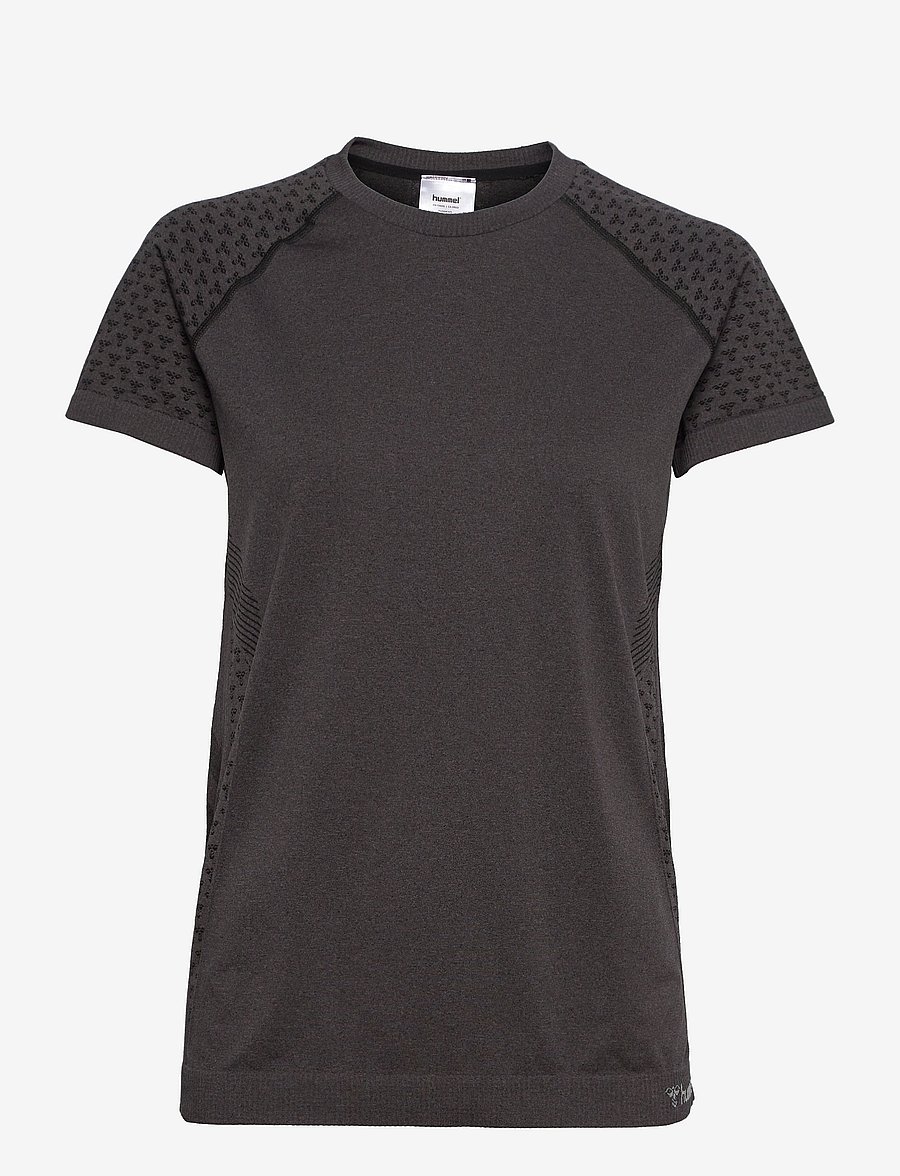 Hummel - hmlCI SEAMLESS T-SHIRT - t-shirty - black melange - 1