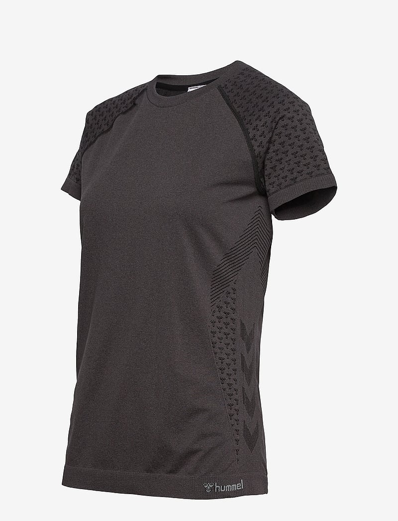 Hummel - hmlCI SEAMLESS T-SHIRT - t-shirts - black melange - 3