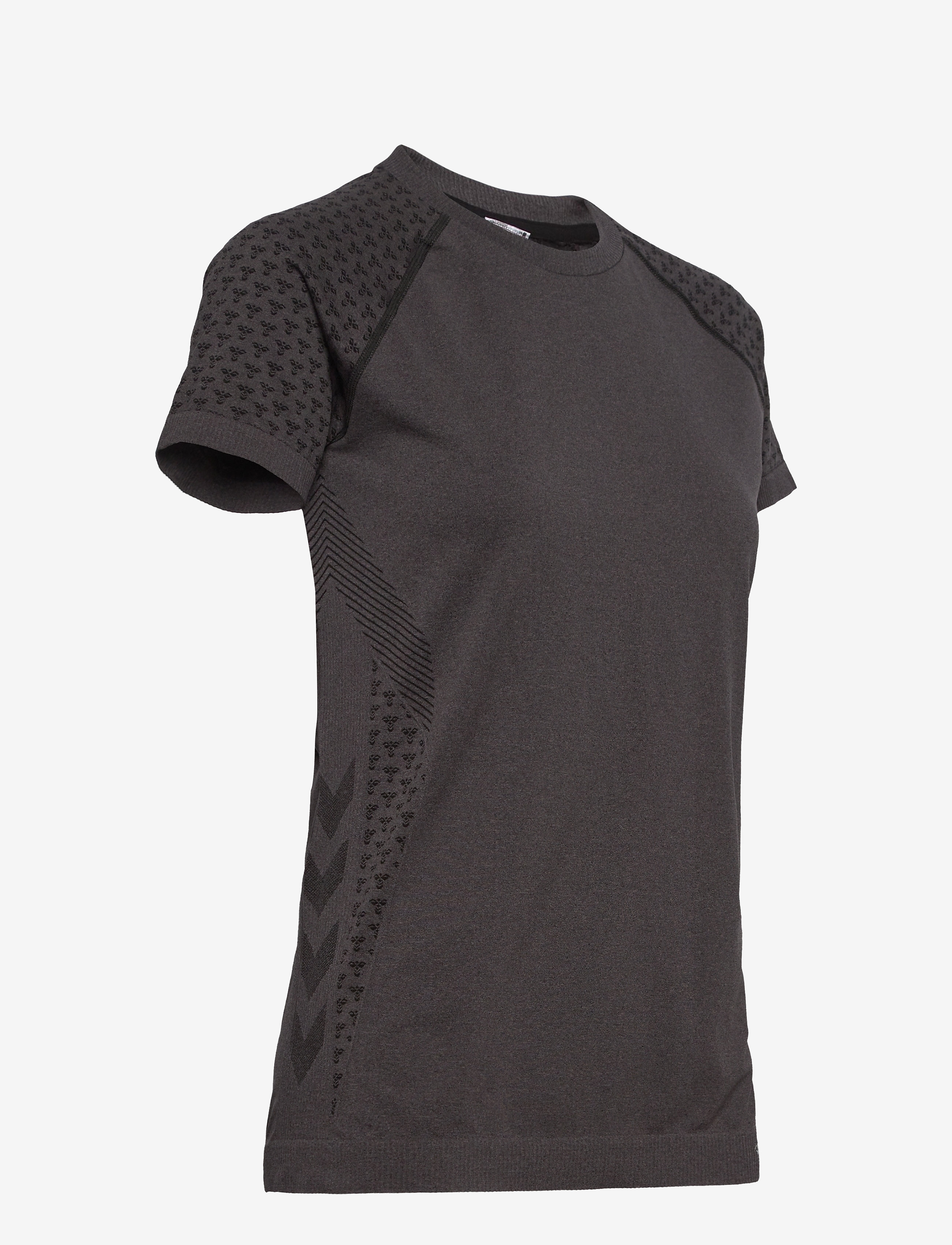Hummel - hmlCI SEAMLESS T-SHIRT - t-shirty - black melange - 4
