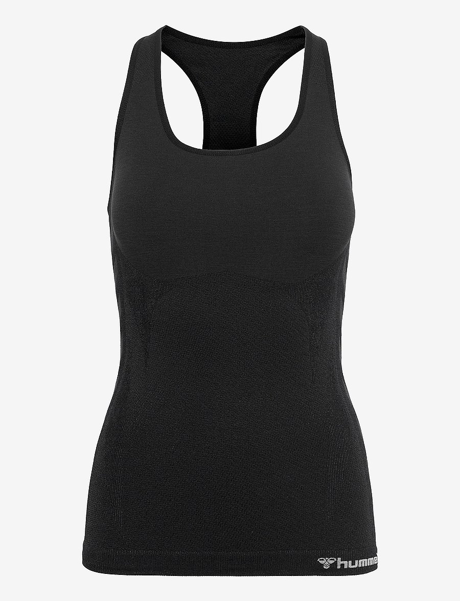Hummel - hmlCLEA SEAMLESS TOP - tank tops - black melange - 1