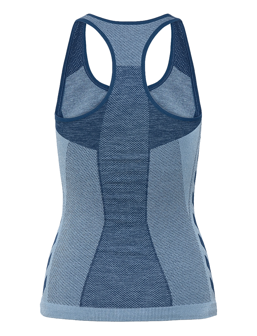 Hummel - hmlCLEA SEAMLESS TOP - tank tops - navy peony/faded denim - 1