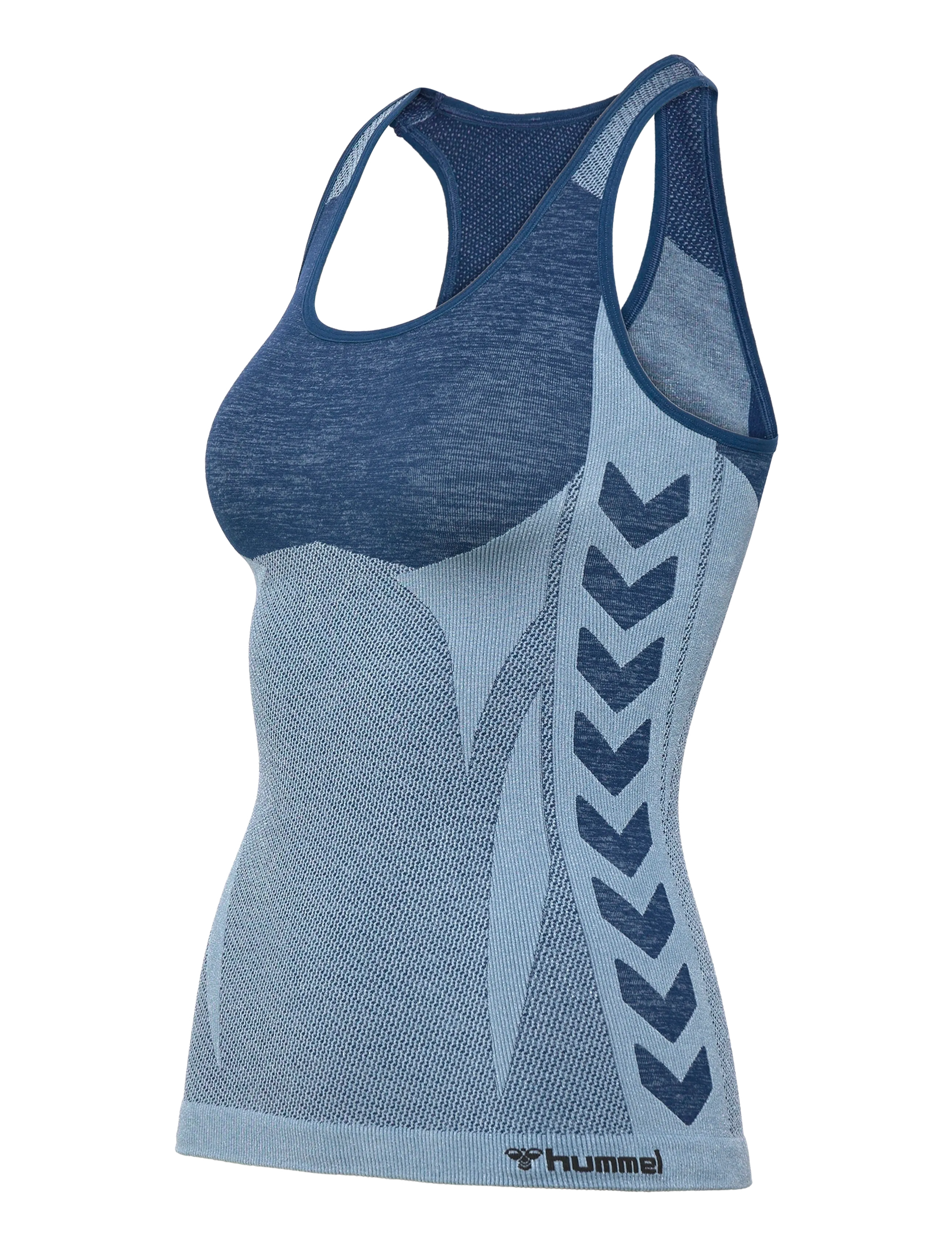 Hummel - hmlCLEA SEAMLESS TOP - toppe & t-shirts - navy peony/faded denim - 2