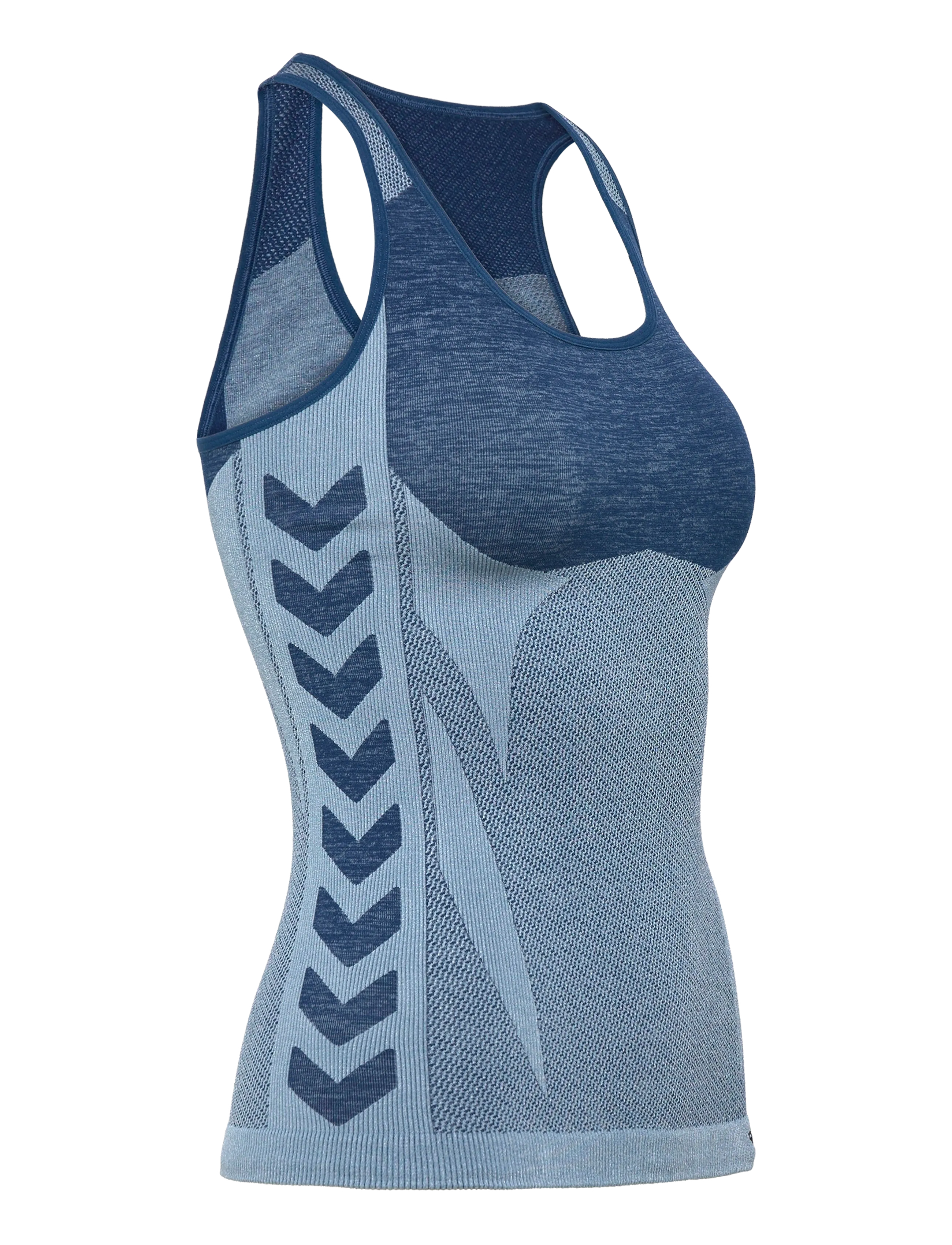 Hummel - hmlCLEA SEAMLESS TOP - toppe & t-shirts - navy peony/faded denim - 3