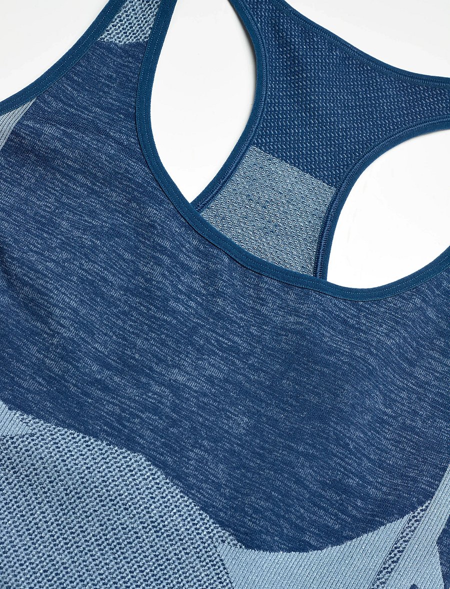 Hummel - hmlCLEA SEAMLESS TOP - tank tops - navy peony/faded denim - 4