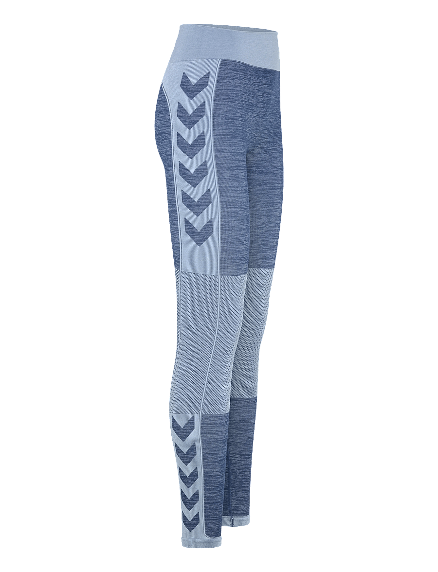 Hummel - hmlCLEA SEAMLESS MID WAIST TIGHTS - Õmblusteta retuusid - navy peony/faded denim - 2