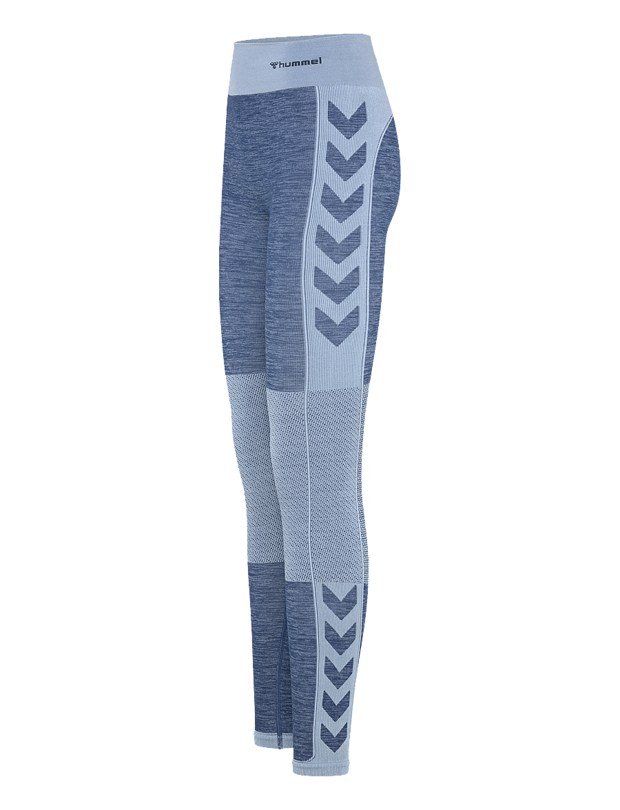 Hummel - hmlCLEA SEAMLESS MID WAIST TIGHTS - Õmblusteta retuusid - navy peony/faded denim - 3