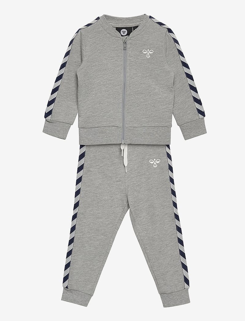 Hummel - hmlBILLE TRACKSUIT - trainingsanzug - grey melange - 0