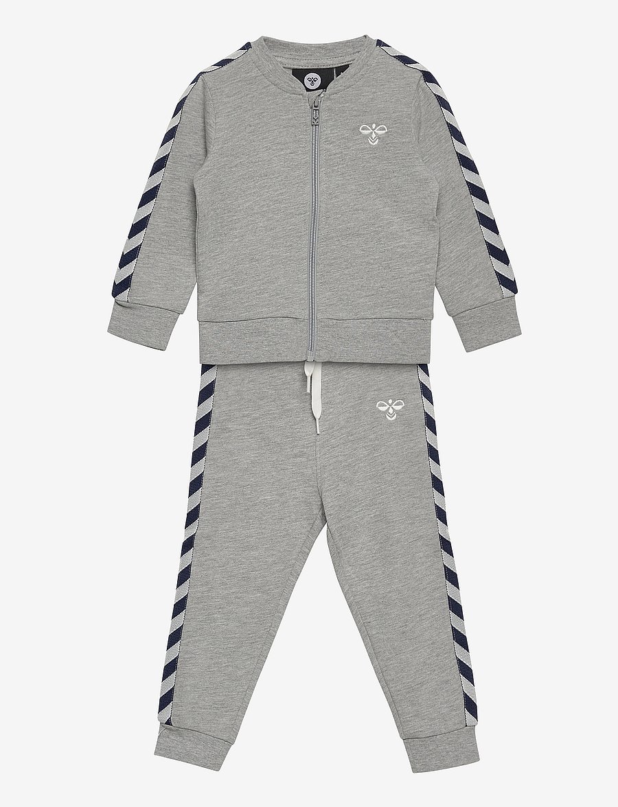 Hummel - hmlBILLE TRACKSUIT - joggingset & tvådelade set - grey melange - 0