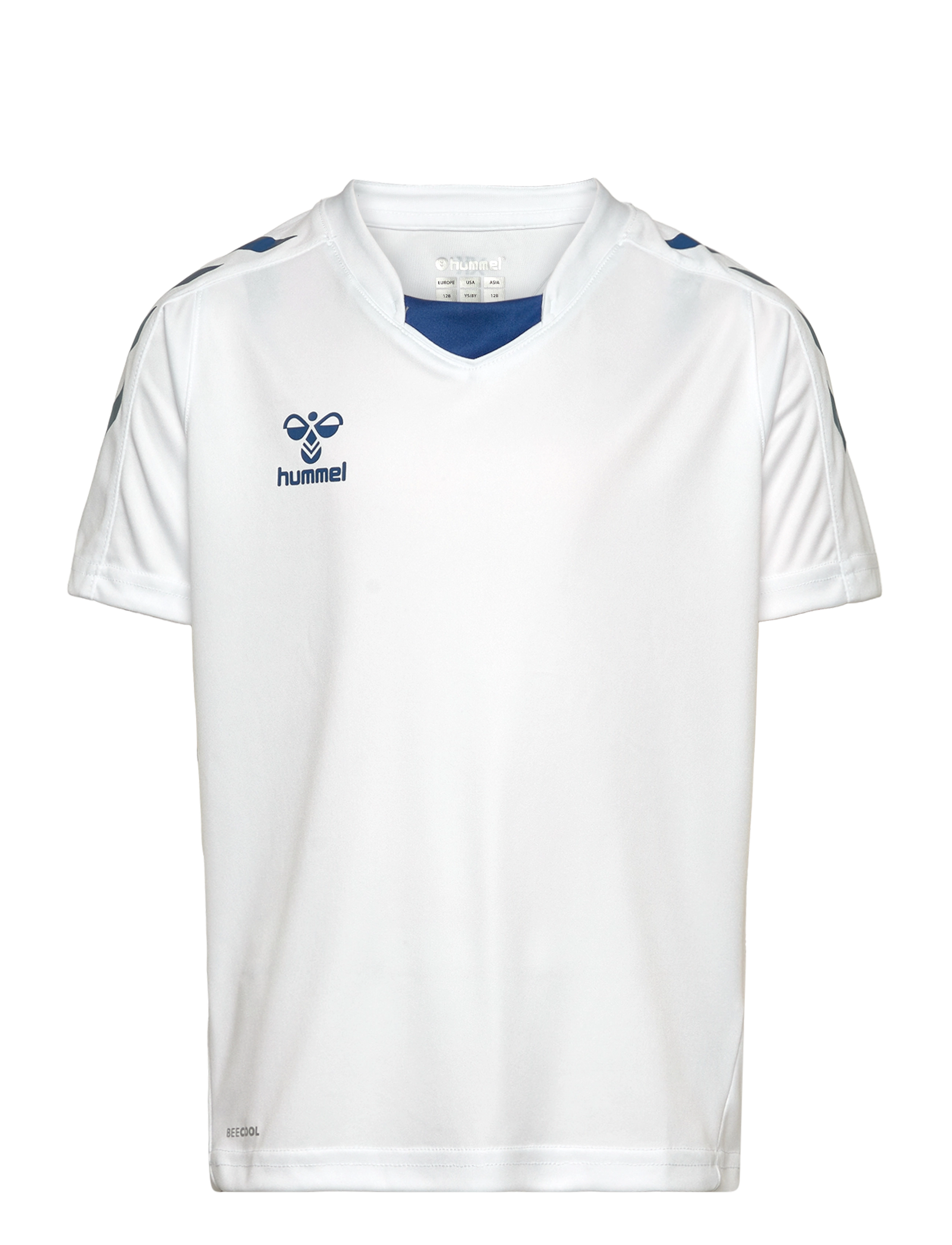 Hummel hmlCORE XK POLY JERSEY S/S KIDS - Hummel - WHITE/TRUE BLUE / white