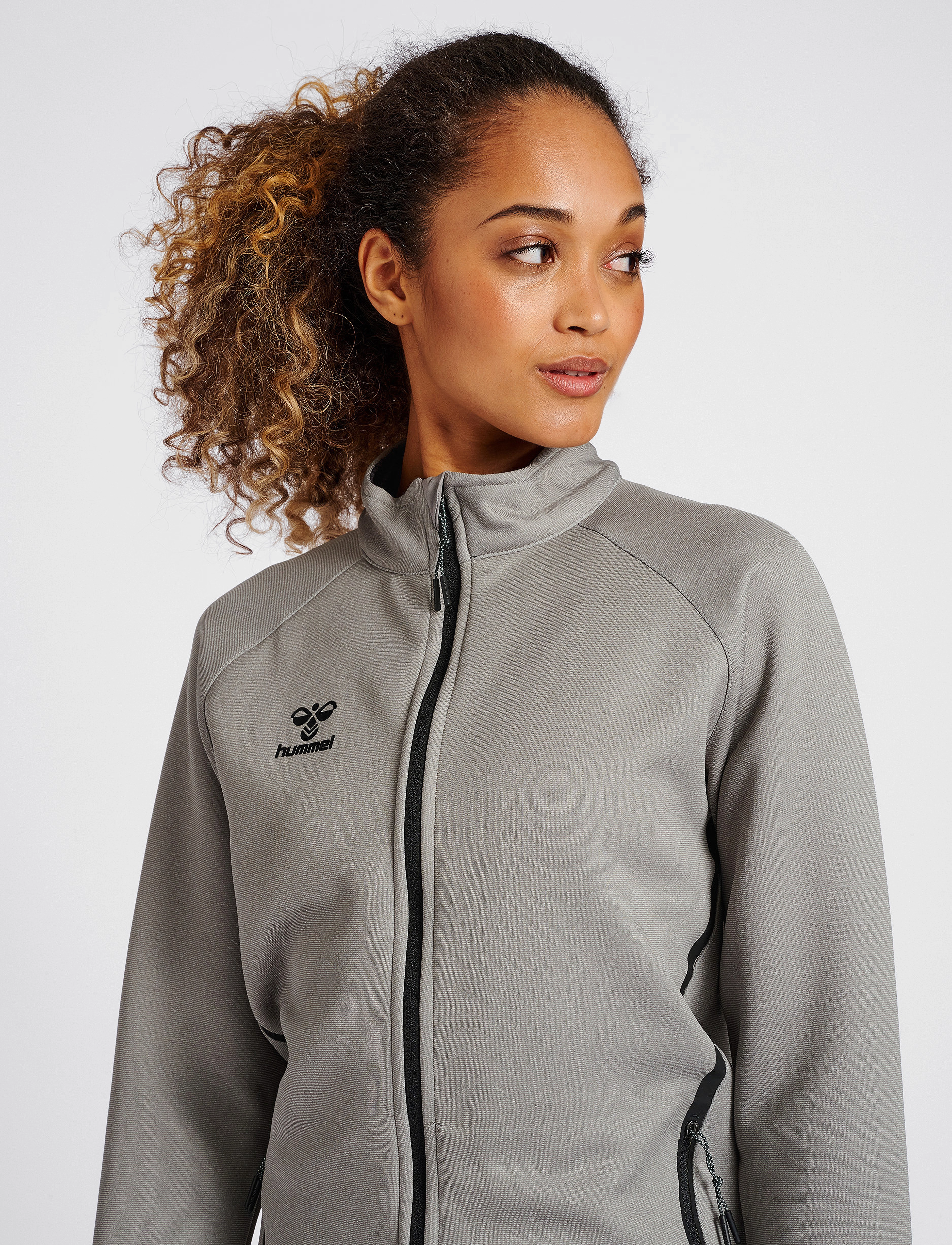 Hummel - hmlCIMA XK ZIP JACKET WOMAN - midlayer-jakker - grey melange - 3