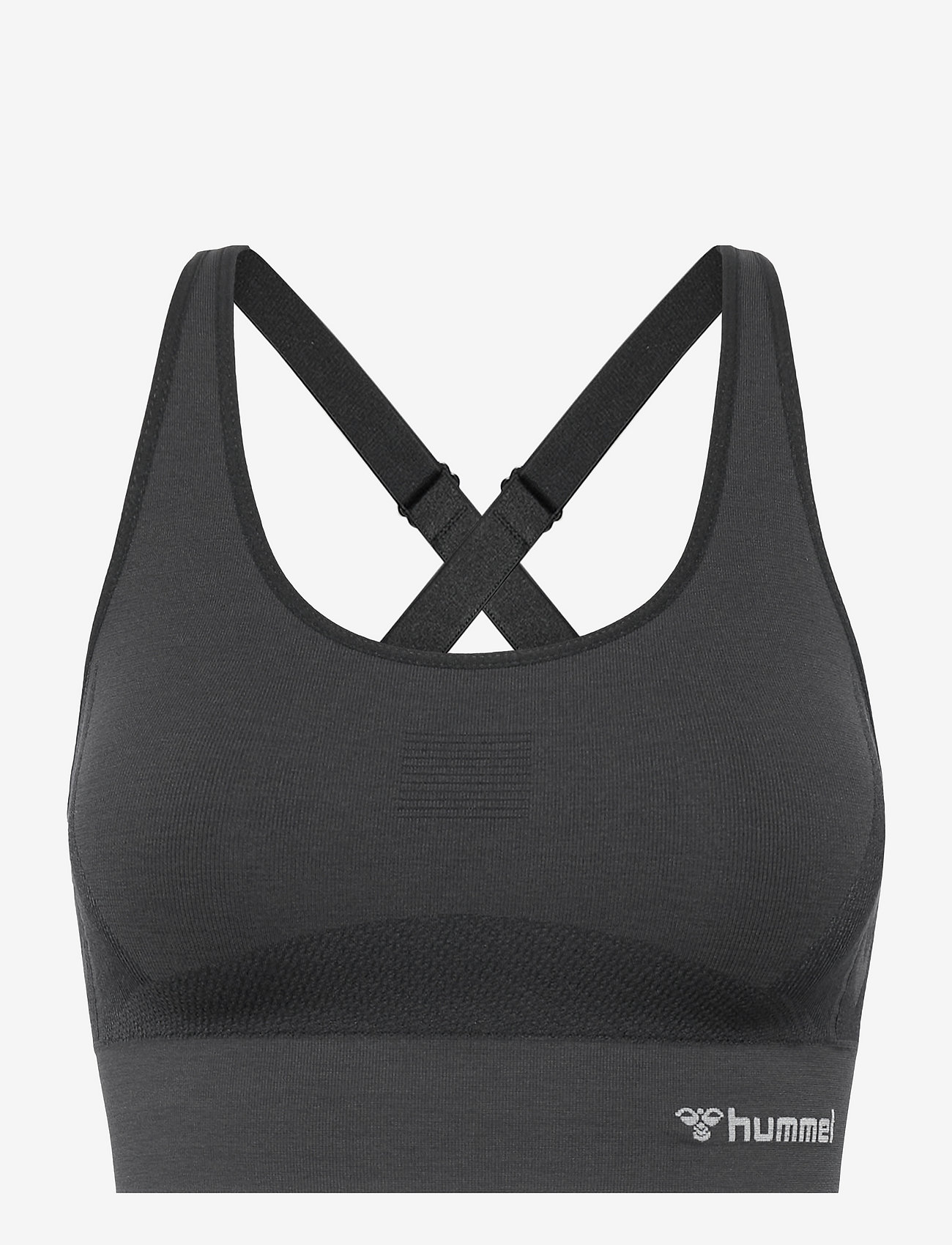Hummel - hmlCLEA SEAMLESS  SPORTS TOP - medium support - black melange - 1