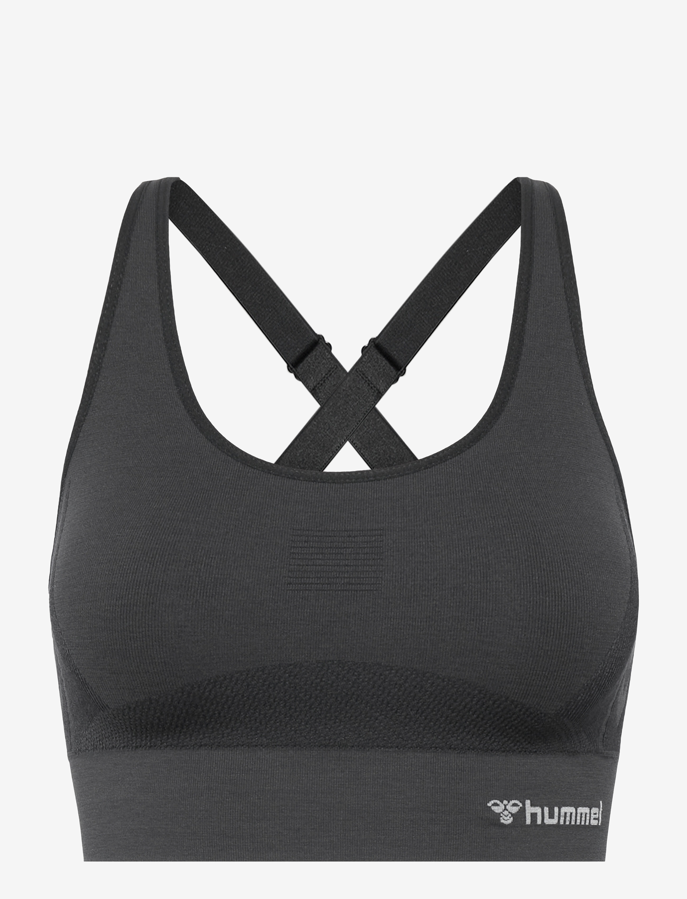 Hummel hmlCLEA SEAMLESS  SPORTS TOP - Kampagne - BLACK MELANGE / grey