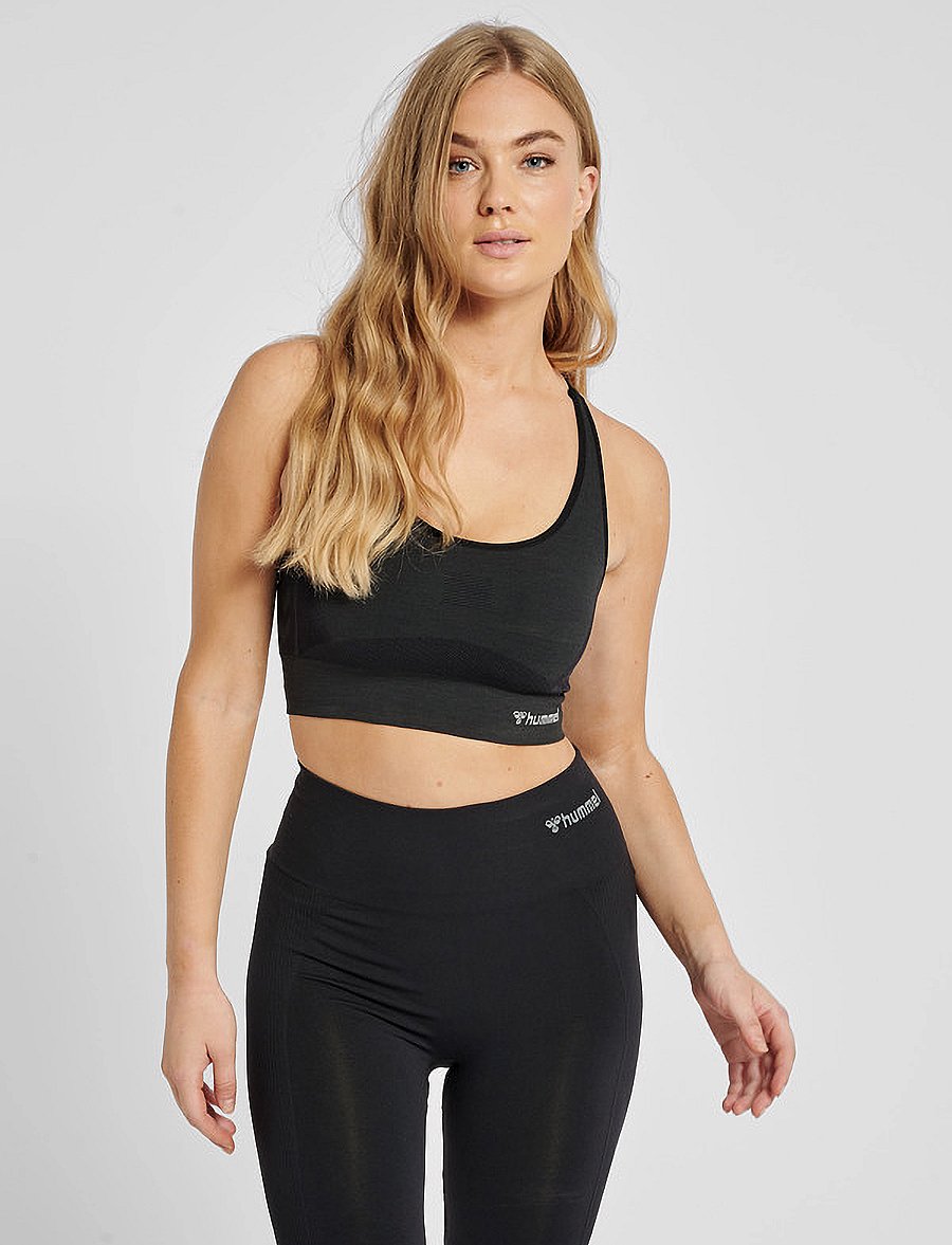 Hummel - hmlCLEA SEAMLESS SPORTS TOP - medium - black melange - 0