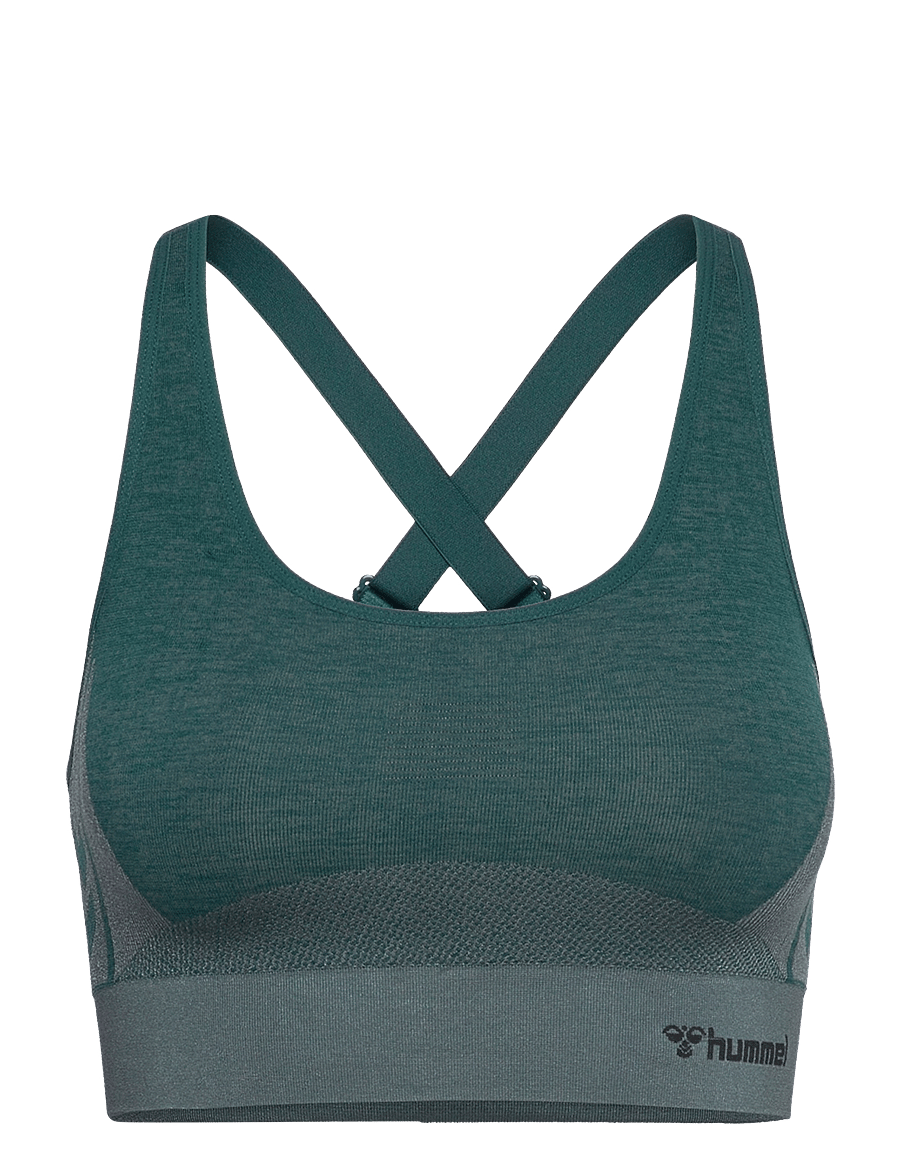 Hummel - hmlCLEA SEAMLESS SPORTS TOP - mittlerer halt - dark sea - 0