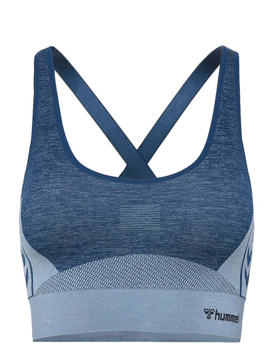 Hummel - hmlCLEA SEAMLESS SPORTS TOP - keskmine toestus - navy peony/faded denim - 0