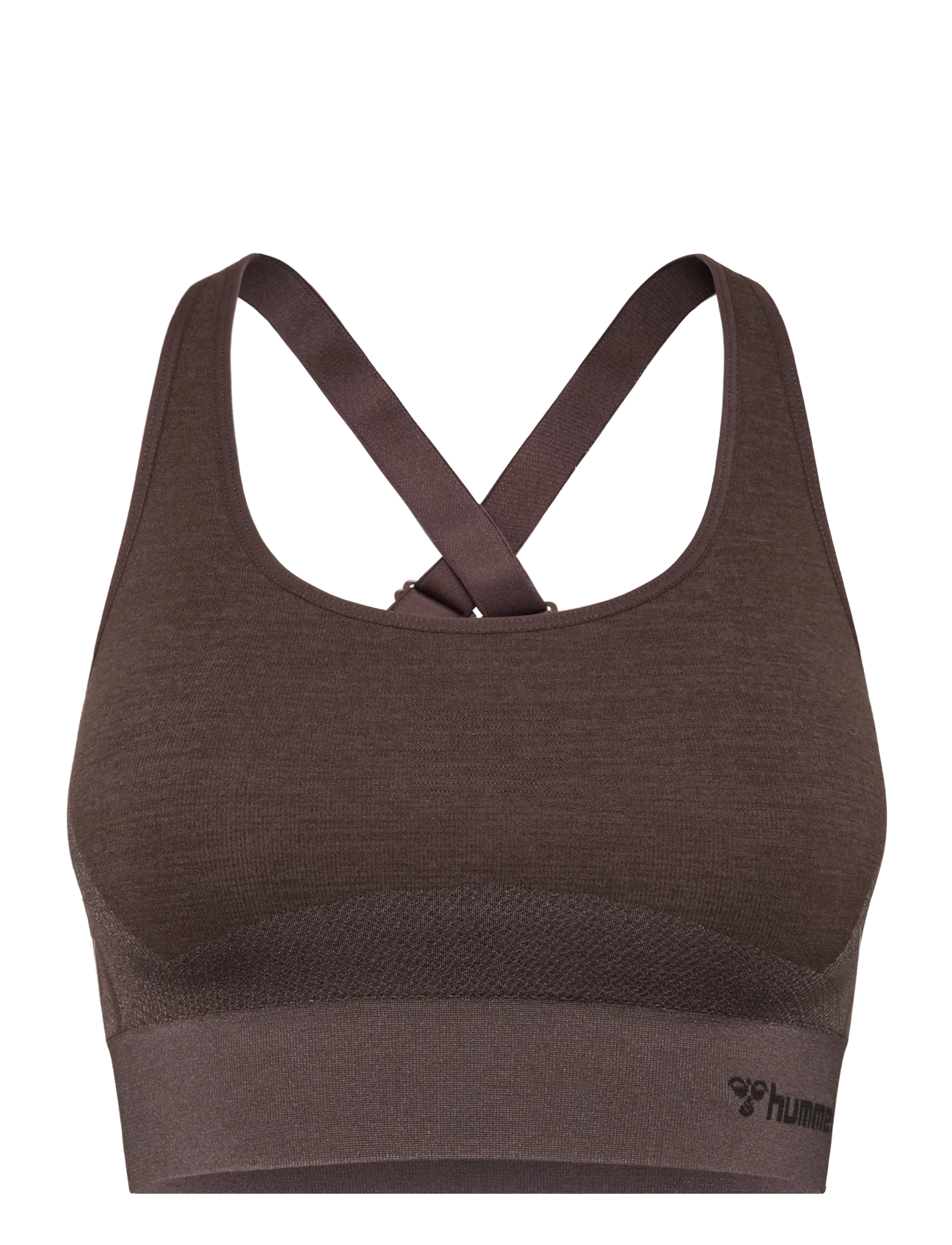 Hummel hmlCLEA SEAMLESS  SPORTS TOP - BHs: Mittlerer Halt - SHALE / brown