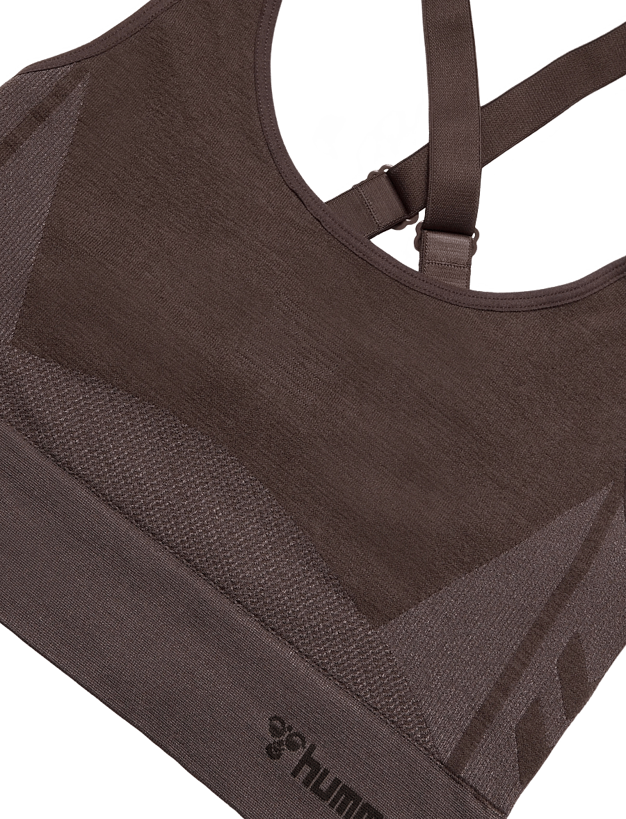 Hummel - hmlCLEA SEAMLESS SPORTS TOP - mittlerer halt - shale - 2