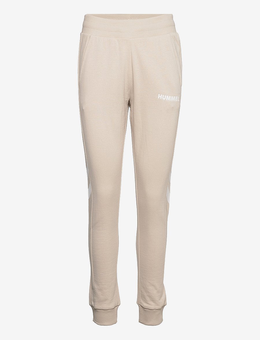 Hummel - hmlLEGACY WOMAN TAPERED PANTS - pumice stone - 0