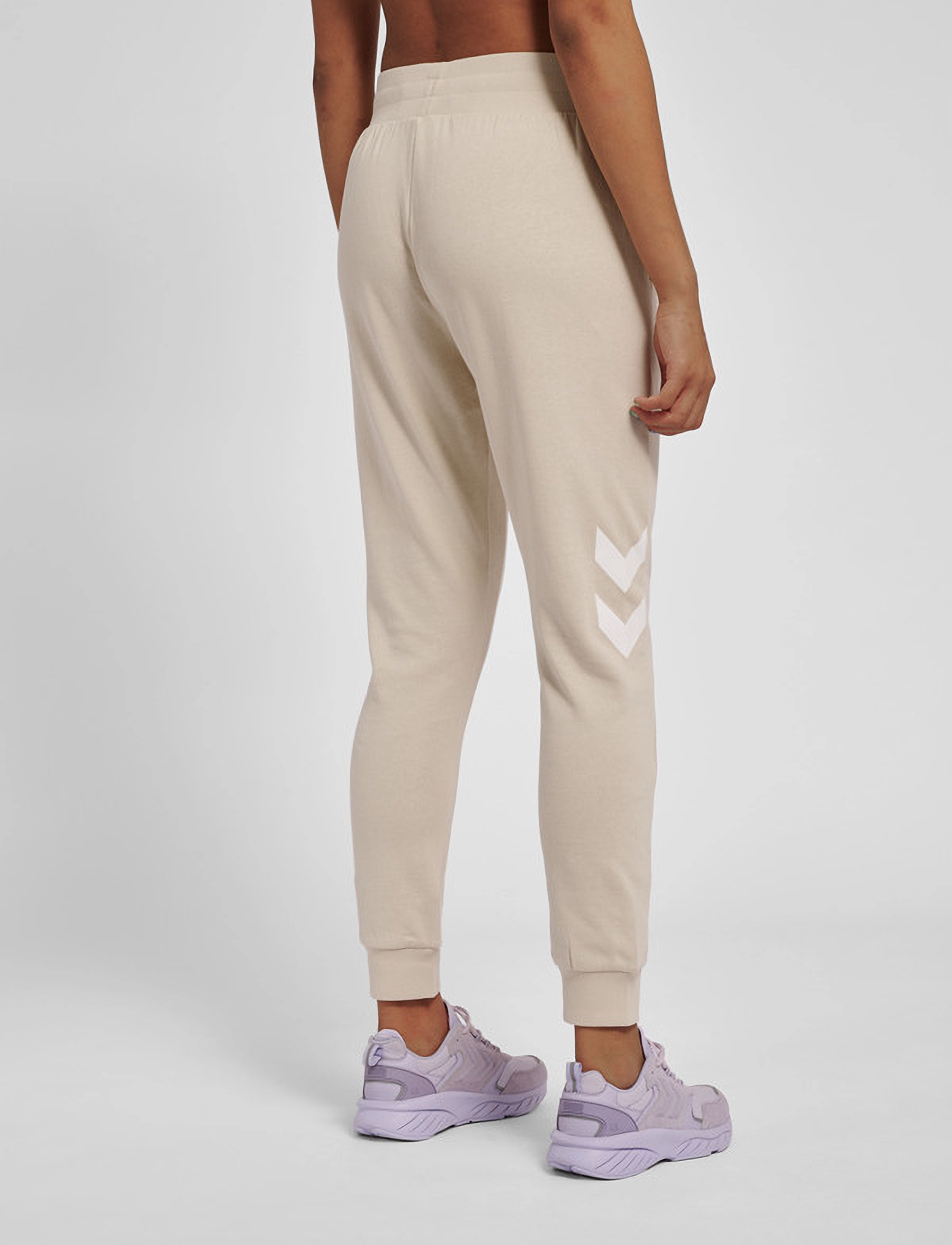 Hummel - hmlLEGACY WOMAN TAPERED PANTS - pumice stone - 4