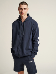 Hummel - hmlLEGACY ZIP HOODIE - hoodies - blue nights - 4