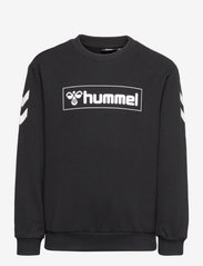 Hummel - hmlBOX SWEATSHIRT - medvilniniai megztiniai ir džemperiai su gobtuvu - black - 0