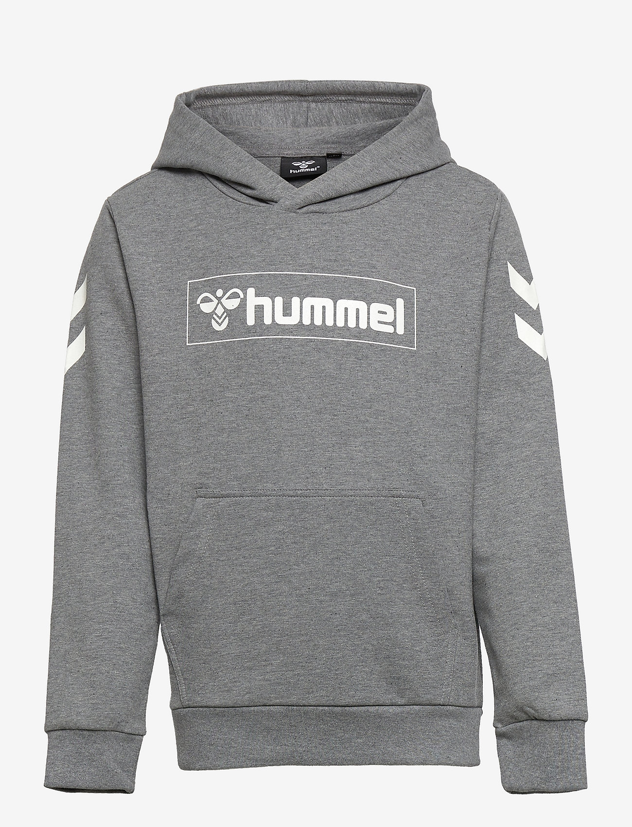 Hummel - hmlBOX HOODIE - medvilniniai megztiniai ir džemperiai su gobtuvu - medium melange - 0