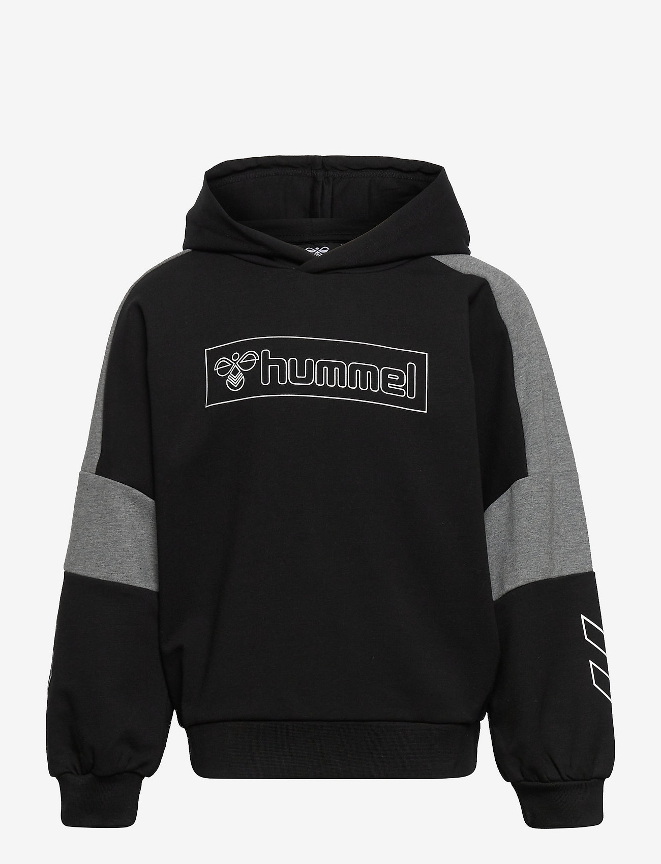 Hummel - hmlBOXLINE HOODIE - medvilniniai megztiniai ir džemperiai su gobtuvu - black - 0