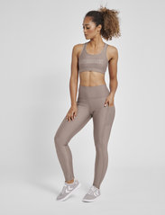 Hummel - hmlTE TOLA HIGH WAIST TIGHTS - running & training tights - driftwood - 5