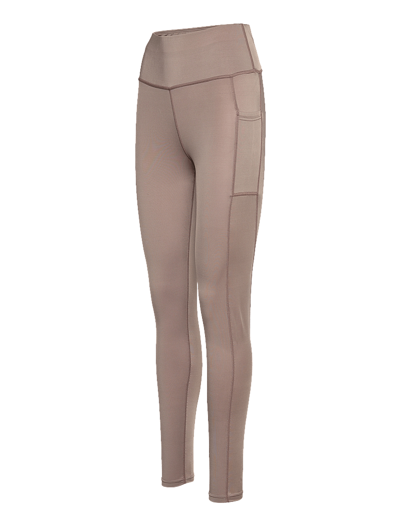 Hummel - hmlTE TOLA HIGH WAIST TIGHTS - volledige lengte - driftwood - 3