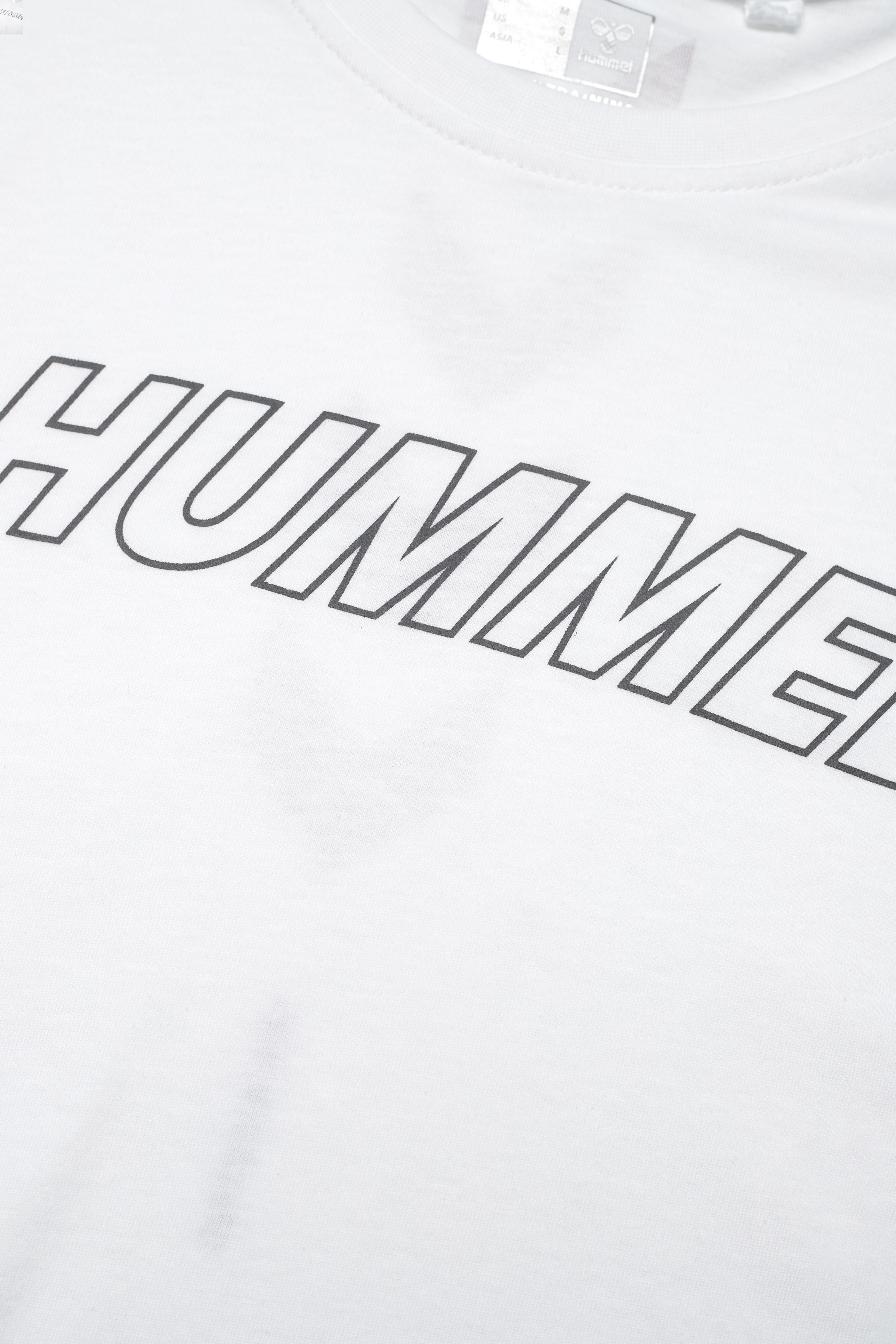 Hummel - hmlTE CALLUM COTTON T-SHIRT - white/asphalt - 2